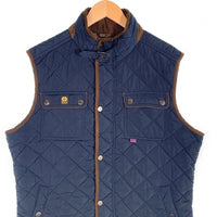 BELSTAFF ベルスタッフ キルティングベスト ネイビー Size XXL 福生店
