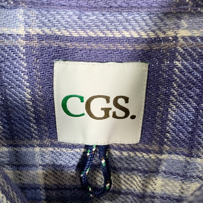 CGS. California General Store カリフォルニアジェネラルストア フランネルチェックシャツ 半袖 ブルー ユナイテッドアローズ 8016-149-0007 Size S 福生店