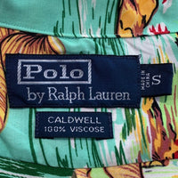 Polo by Ralph Lauren ポロラルフローレン CALDWELL オープンカラーレーヨンシャツ 象 ヤシの木 グリーン Size S 福生店
