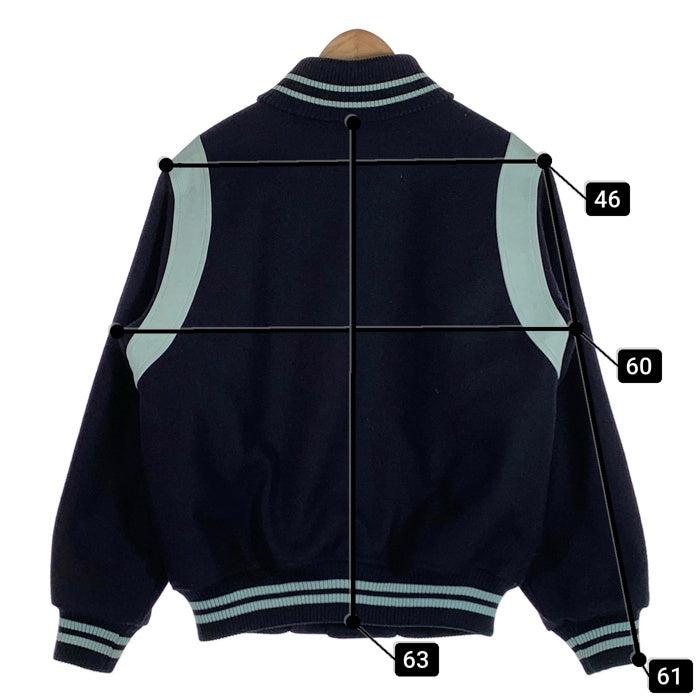 McGREGOR マクレガー ウール スタジャン レザー切替 ネイビー G13-4606 Size M 福生店