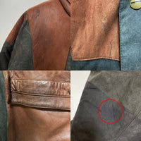 LAKELAND レイクランド レザー切替 中綿ジャケット  グレー size44 瑞穂店