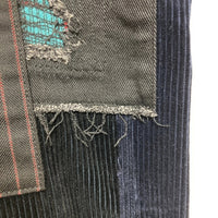 JUNYA WATANABE COMME des GARCONS MAN ジュンヤワタナベ コムデギャルソンマン 14SS スウェードレザーポケット パッチワークブラックデニムパンツ WN-P001 AD2014 Size XS 瑞穂店