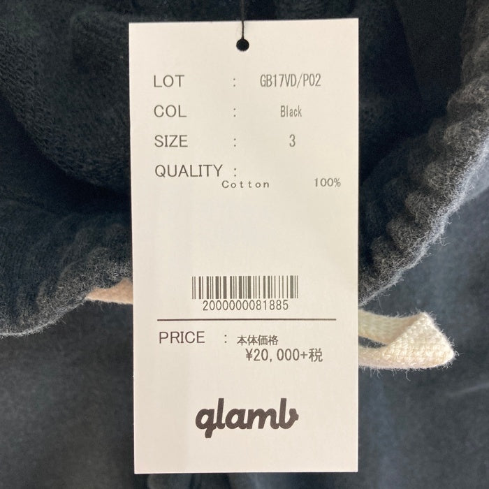 glamb グラム ヴィンテージダイ スウェットパンツ ブラック GB17VD/P02 Size 3 瑞穂店