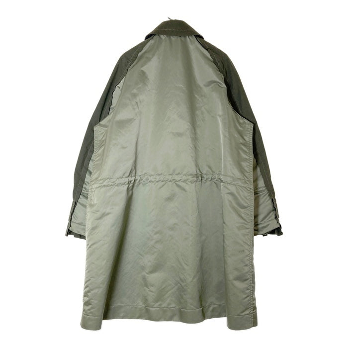 Sacai サカイ 21-02591M 21AW Cotton Oxford Coat コットンオックスフォード 再構築異素材切り替え ステンカラーコート カーキ sizeM 瑞穂店