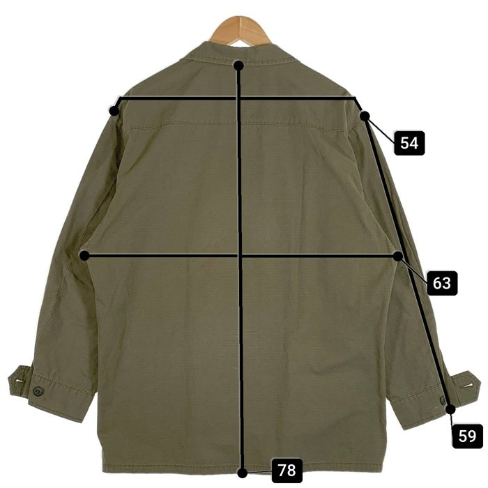 U.S.ARMY 米軍 ジャングルファティーグ ミリタリージャケット リップストップ オリーブ Size L 相当 福生店