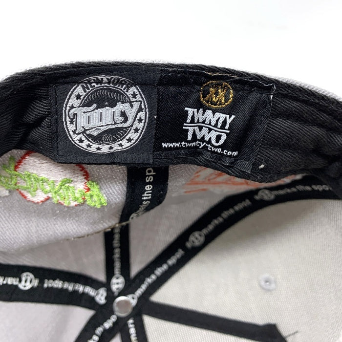 TWNTY TWO トゥエンティトゥー NY State of mind スナップバック ベースボールキャップ グレー ワッペン 福生店