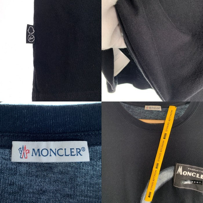 MONCLER GENIUS モンクレール ジーニアス FRAGMENT フラグメント MAGLIA T-SHIRT スプレープリント 半袖 Tシャツ ブラック F209U8C70710 8392B Size XL 福生店