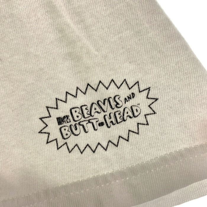 STUSSY ステューシー BEAVIS AND BUTT-HEAD ビーバスアンドバットヘッド プリントTシャツ ホワイト メキシコ製 Size L 福生店