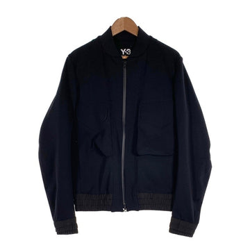 Y-3 ワイスリー ボンディングジップアップブルゾン ナイロン ポリウレタン ブラック CE8894 05/17 Size M 福生店