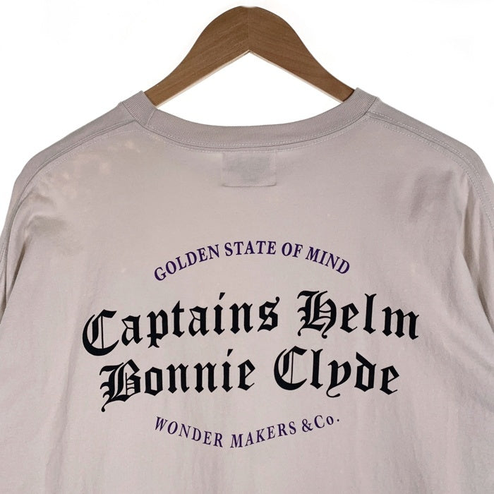 CAPTAINS HELM キャプテンズヘルム BONNIE CLYDE ボニークライド #WONDER MAKERS L/S TEE ワンダーメイカーズ 長袖 Tシャツ ロンT グレー CH23-BC-T01 SizeM 福生店