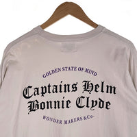 CAPTAINS HELM キャプテンズヘルム BONNIE CLYDE ボニークライド #WONDER MAKERS L/S TEE ワンダーメイカーズ 長袖 Tシャツ ロンT グレー CH23-BC-T01 SizeM 福生店