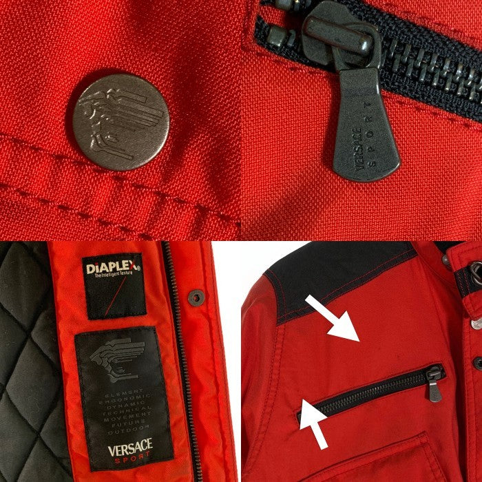 VERSACE SPORT ヴェルサーチ スポーツ ジップアップ ジャケット レッド 37770-116284 Size 48 福生店