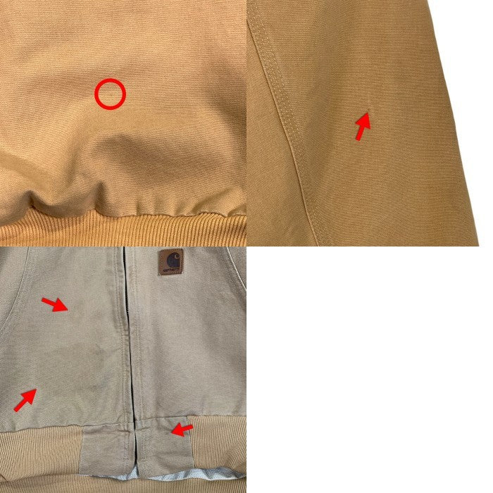 90-00's Carhartt カーハート アクティブジャケット ダック地 フード ベージュ J156 WET メキシコ製 Size XL-R 福生店