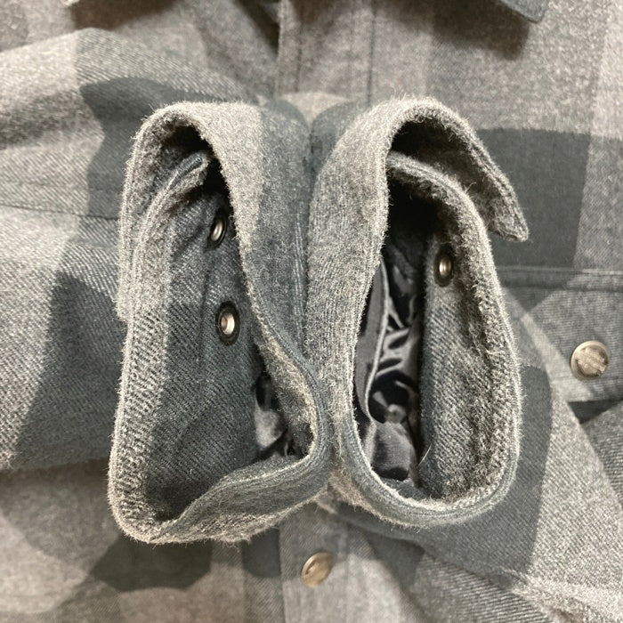 HARLEY DAVIDSON ハーレーダビッドソン 裏地キルティング チェックシャツ ブラック×グレー sizeM 瑞穂店