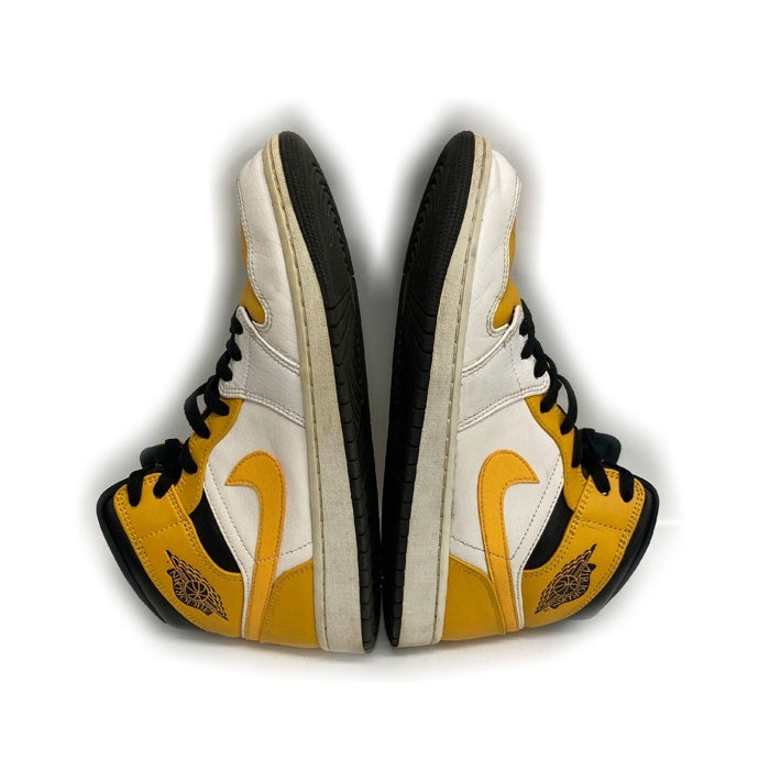 NIKE ナイキ スニーカー Air Jordan 1 Mid University Gold エアジョーダン1 ホワイトxイエロー size27cm 瑞穂店