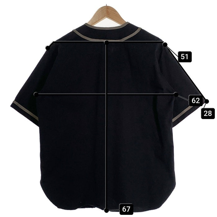WAIPER.inc ワイパー BASEBALL SHIRT ベースボールシャツ ブラック WP1045 Size L 福生店
