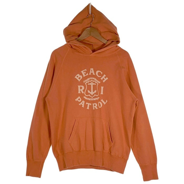 WAREHOUSE ウェアハウス BEACH PATROL 2ND-HAND ビーチパトロール セカンドハンド セコハン プルオーバーフーディー パーカー オレンジ Lot.462 Size M (38-40) 福生店
