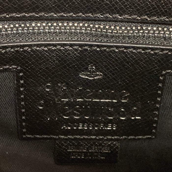 Vivienne Westwood ヴィヴィアンウエストウッド レザー スクエアショルダーバッグ ブラック 瑞穂店