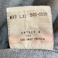 Levi's リーバイス 501-0118 デニムパンツ 90s USA製 インディゴ sizeW33 瑞穂店