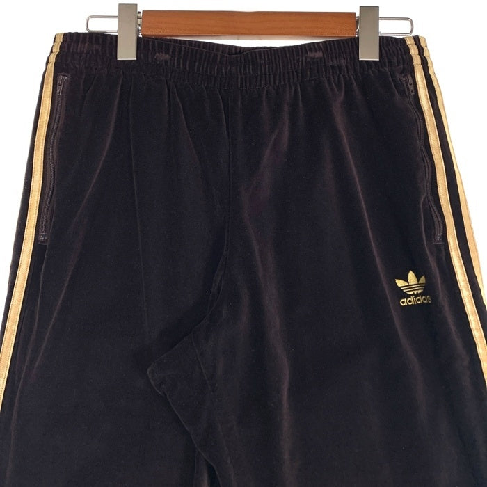 adidas Originals アディダス オリジナルス B&Y別注 ベロアトラックパンツ ブラウン ゴールド BK4563 Size O 福生店