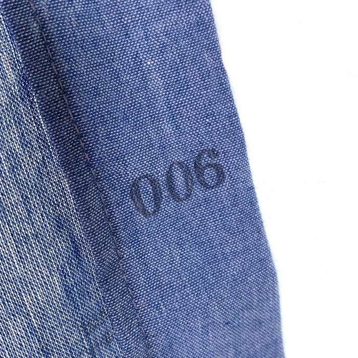 90's U.S. NAVY 米海軍  ミリタリー 長袖 シャンブレー シャツ ライトブルー 8405-01-074-4907 Size L 福生店
