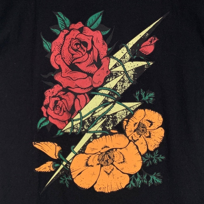 CALEE キャリー プリント ロングスリーブTシャツ 七分袖 ブラック Size L 福生店