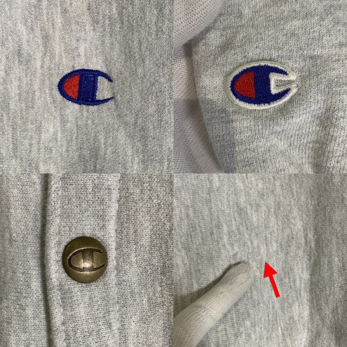 00's Champion チャンピオン リバースウィーブ スナップカーディガン アッシュグレー C5-9601 メキシコ製 Size M 福生店