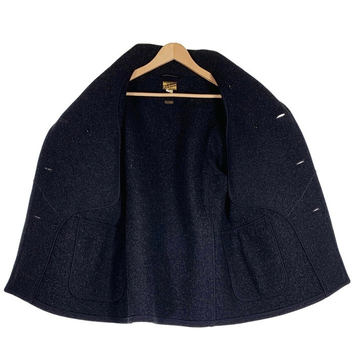 JOE McCOY ジョーマッコイ WOOL RAILROAD COAT ウール レイルロードコート ダブルジャケット レザー ホースハイド ブラック Size 38 福生店