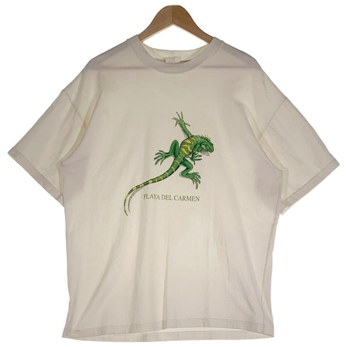 PLAYA DEL CARMEN プラヤデルカルメン イグアナ プリントTシャツ ホワイト Size XL 福生店