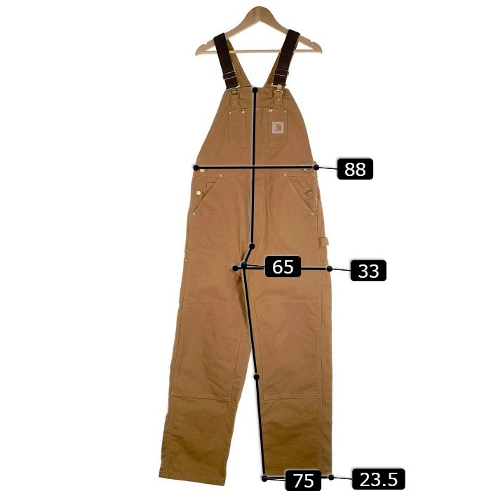 Carhartt カーハート Double Knee Bib Overall ダブルニービブオーバーオール ブラウンダック R01 BRN Size 34×32 福生店