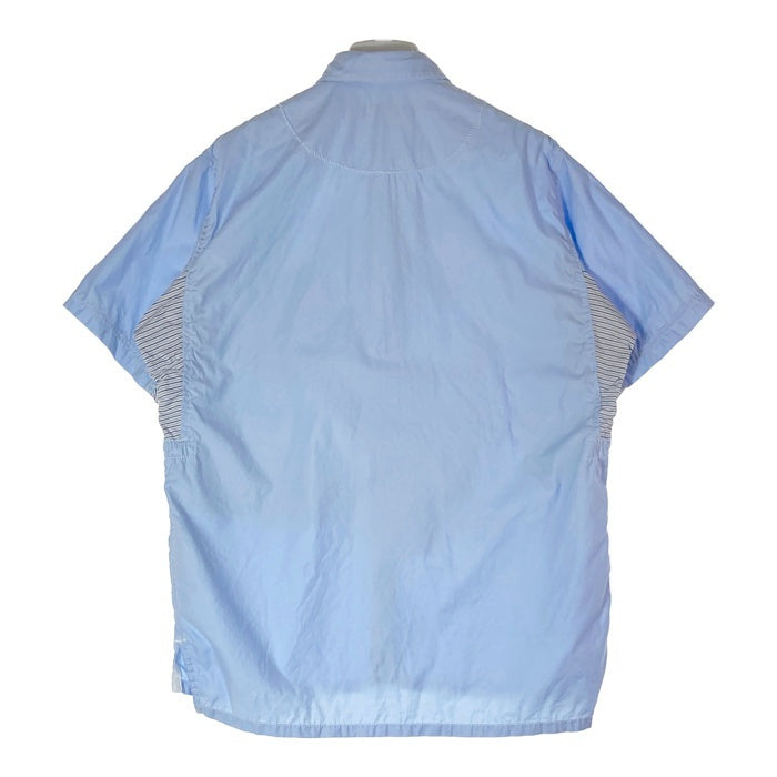 JUNYA WATANABE MAN ジュンヤワタナベ マン WM-B016 AD2023 ストライプ パッチワーク 半袖シャツ ブルー sizeS 瑞穂店