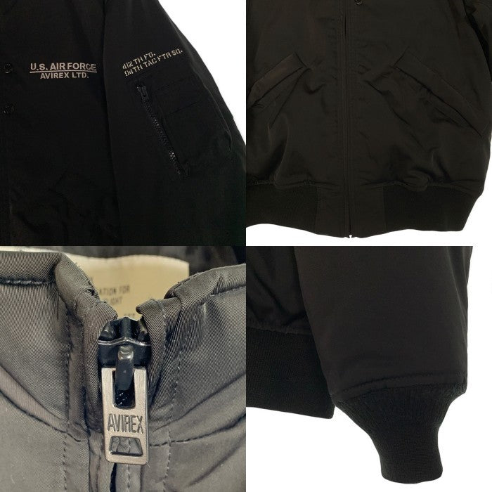 AVIREX アヴィレックス STENCIL JACKET ステンシルジャケット 中綿 シンサレート ブラック 783-4252036 Size L 福生店