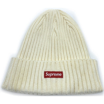 SUPREME シュプリーム 18SS Overdyed Ribbed Beanie オーバーダイ リブドビーニー ホワイト コットン 福生店