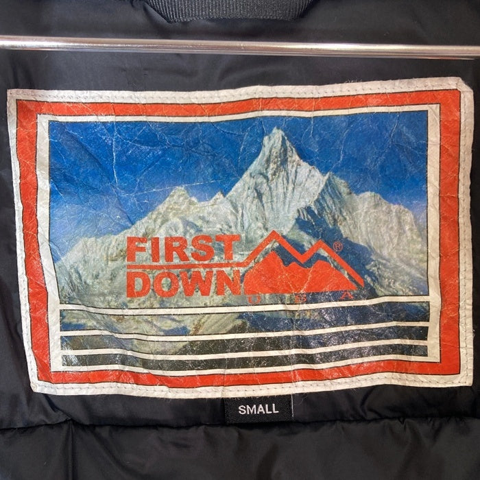 FIRST DOWN ファーストダウン 193-3526 バイカラー ダウンジャケット カーキ sizeS 瑞穂店