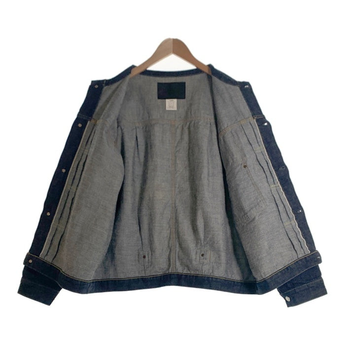CALEE キャリー 1st TYPE NO COLLAR DENIM JACKET ノーカラー デニムジャケット インディゴ Size L 福生店