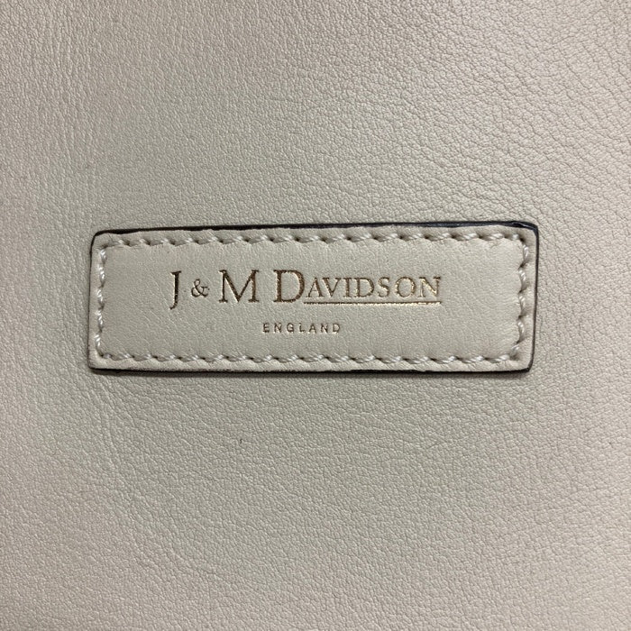 J&M DAVIDSON ジェイアンドエムデヴィッドソン レザー スクエア トートバッグ オフホワイト×ネイビー 瑞穂店