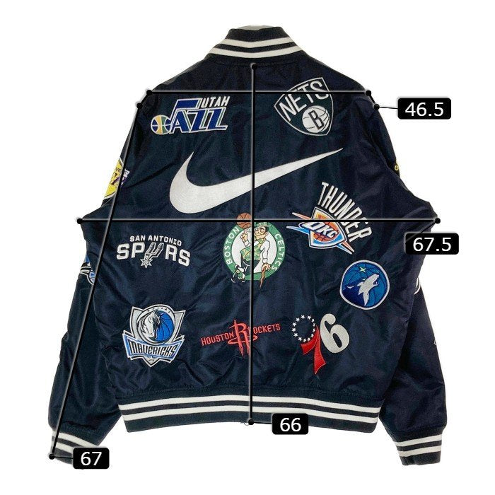 SUPREME シュプリーム × NIKE ナイキ AO3631-010 18SS NBA Teams Warm-Up Jacket ウォームアップ ジャケット スタジアムジャケット ブルゾン ブラック sizeM 瑞穂店