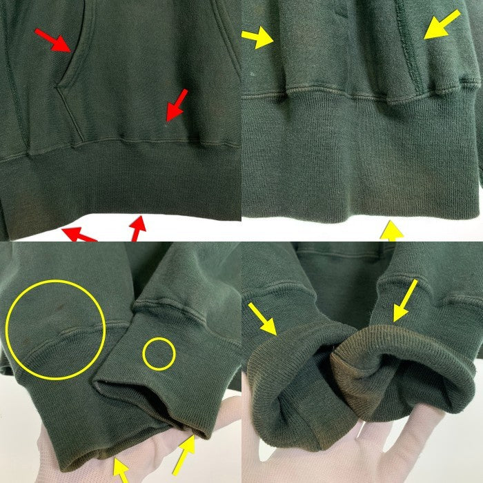 80's Champion チャンピオン HOLLINS COLLEGE リバースウィーブ プルオーバースウェットパーカー グリーン Size M 福生店