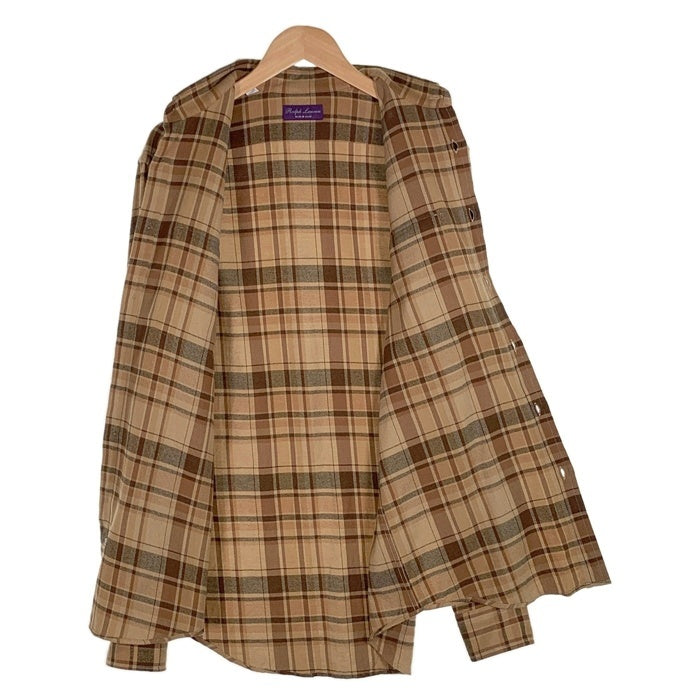 Ralph Lauren ラルフローレン パープルレーベル チェック フランネルシャツ ベージュ Size M 相当 福生店