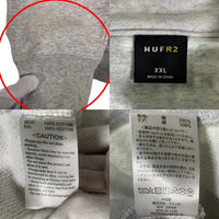 HUF ハフ FR2 ハーフジップ スウェット アッシュグレー Size 2XL 福生店