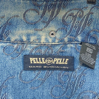 PELLE PELLE ペレペレ ジャカード ジップアップ デニムパーカー ジャケット インディゴ Size XXL 瑞穂店