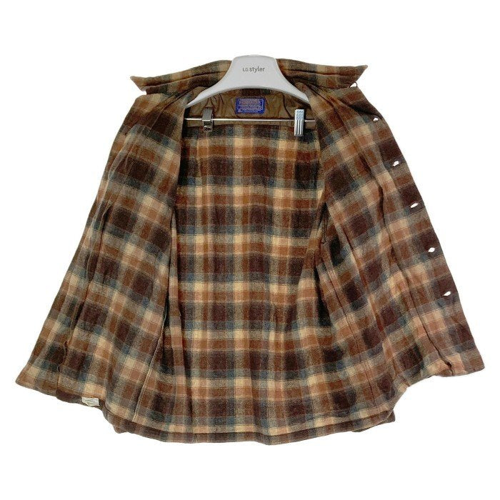 PENDLETON ペンドルトン ネルシャツ チェック ブラウン系 sizeL 瑞穂店