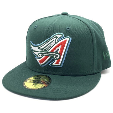 New Era ニューエラ 59FIFTY MLB アナハイム・エンゼルス ベースボールキャップ グリーン 50周年パッチ Size 7 1/2 (59.6cm) 福生店