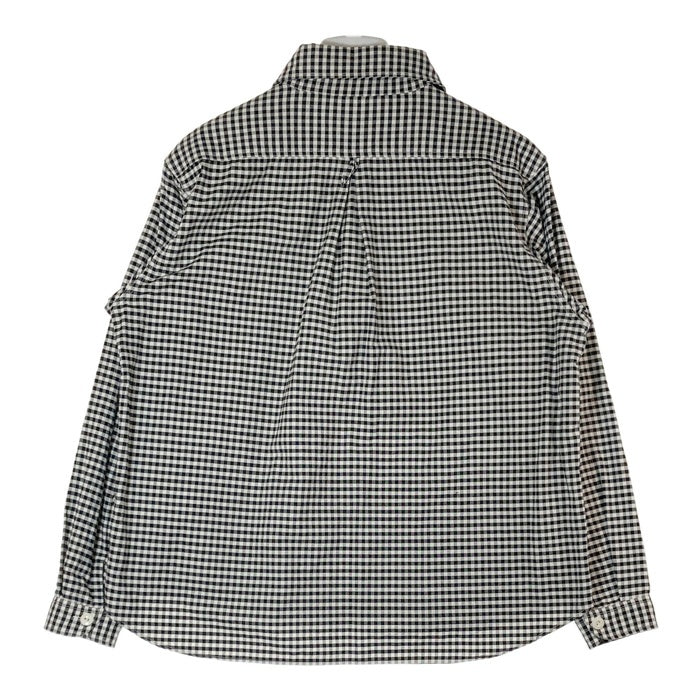 DANTON ダントン JD-3568 丸えりチェックシャツ ホワイトxブラック size40 瑞穂店