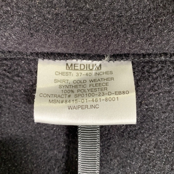 WAIPER.INC ワイパーインク POLARTEC ジップアップ フリースジャケット ミリタリー ブラック 8415-01-461-8001 Size M 福生店