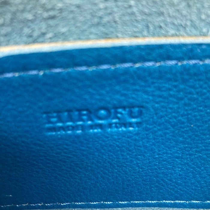 HIROFU ヒロフ チェスタ Hロゴ レザー トートバッグ ブルー 瑞穂店