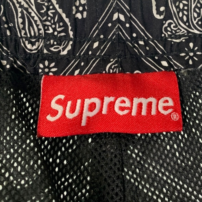 SUPREME シュプリーム 18SS Bandana Track Pant バンダナ トラック パンツ ブラック Size L 福生店
