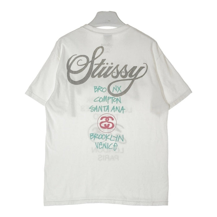 Stussy ステューシー 30周年 チャプト限定 ローカルカラー ワールドツアー Tシャツ ホワイト sizeM 瑞穂店