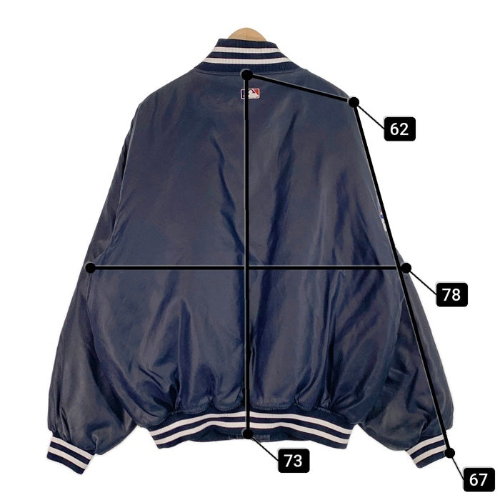Majestic マジェスティック ニューヨーク・ヤンキース ナイロン スタジャン ネイビー 中綿 ワッペン ネイビー 韓国製 Size XXL 福生店
