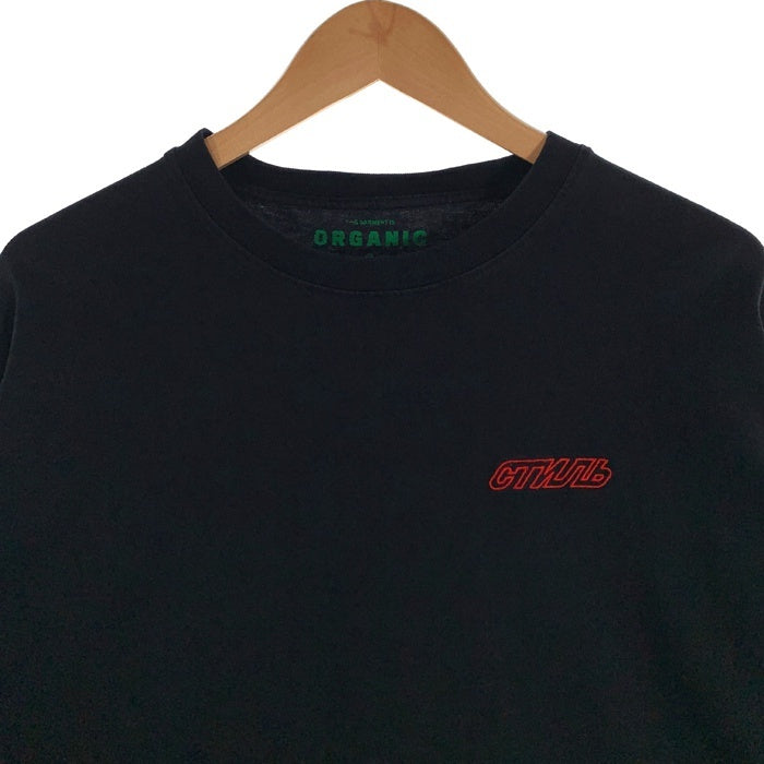 HERON PRESTON ヘロンプレストン 刺繡 ロングスリーブTシャツ ブラック HMAB002S19600045 Size M 福生店